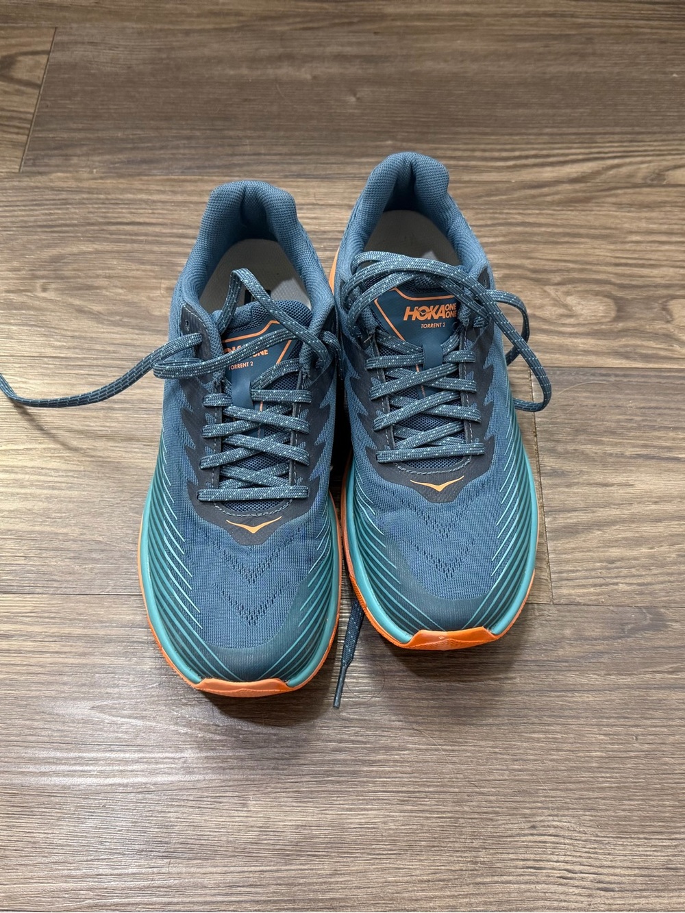 HOKA One One Torrent 2 Trail Running Shoes Blue Orange Women’s US 9.5 EU 42